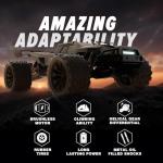 Hosim Mini 1:8 Rc Truck for Adults, Vortan Brushless Rc Truck Gas Powered Rc Cars for Adults Fast Rc Car 50MPH, All Terrain Remote Control Car for Adults Hobby Rc Car Monster Truck 4WD with 3S Battery