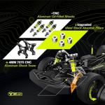 CROBOLL 1/10 Brushless Carbon Fiber RC Drift Cars for Adults with Gyro, Max 50 mph Fast RC Rally Car, 2.4Ghz All Terrain Remote Control Car 4x4 Hobby RTR RC Truck with 3S Battery