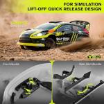 CROBOLL 1/10 Brushless Carbon Fiber RC Drift Cars for Adults with Gyro, Max 50 mph Fast RC Rally Car, 2.4Ghz All Terrain Remote Control Car 4x4 Hobby RTR RC Truck with 3S Battery