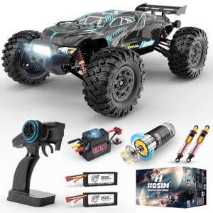 Hosim 1:10 Brushless RC Cars for Adults, 68+KMH Remote Control Car Fast, 4WD All Terrain Rc Trucks Off Road Waterproof Hobby Grade Large Racing Buggy Toy Gift Monster Trucks-Upgradeable to 3S Battery