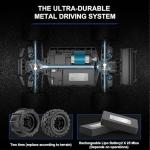 Highmall 1/16 4X4 High-Speed 50+KM/H(Peak) RC Cars Monster Truck - 390 Motor Durable axle & Suspension | 3000mAh Batteries | rc Cars Toys Christmas Birthday for Teens Aged 14+