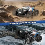 Highmall 1/16 4X4 High-Speed 50+KM/H(Peak) RC Cars Monster Truck - 390 Motor Durable axle & Suspension | 3000mAh Batteries | rc Cars Toys Christmas Birthday for Teens Aged 14+