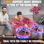 BEZGAR Mini Drone Easy to fly Beginner, LED Remote Control Drones, RC Quadcopter with Auto Hovering, 3 Speed Mode, 360° Flips Stunt, Headless Mode, Obstacle Avoidance, Birthday Gifts for Kids 8-12