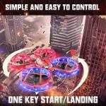 BEZGAR Mini Drone Easy to fly Beginner, LED Remote Control Drones, RC Quadcopter with Auto Hovering, 3 Speed Mode, 360° Flips Stunt, Headless Mode, Obstacle Avoidance, Birthday Gifts for Kids 8-12