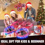 BEZGAR Mini Drone Easy to fly Beginner, LED Remote Control Drones, RC Quadcopter with Auto Hovering, 3 Speed Mode, 360° Flips Stunt, Headless Mode, Obstacle Avoidance, Birthday Gifts for Kids 8-12