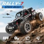 DEERC 1/10 Brushless RC Cars for Adults, 60 KMH 4x4 Off-Road RC Truck, Waterproof Remote Control Monster Truck, High Speed RC Car, All Terrain Remote Control Car for Boys, 2 * 3S Lipo Batteries