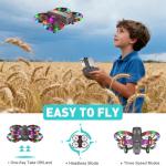 Mini Drone for Kids and Beginners With Cool LED Light - Drone with Camera 1080HD, 3D Flip, Altitude-Hold, Headless Mode, 3 Speed Modes, Easy to fly Kids Gifts Toys With 2 Batteries for Boys and Girls(Grey)