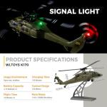CKYSCHN UH60L Blackhawk RC Helicopter Brushless 4CH, WLtoys K170 Remote Control Helicopter for Adults, 6-Axis Gyro 2.4G RC Aircraft 3 Batteries