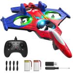 Motivekit Spider Mini Drone, Foam Remote Control Airplane for Kids, 2.4GHz RC Jet with LED Lights, 360° Stunt Flips and Rolls, Easy to Fly Toy Plane Gift for 8 9 10 12+ Year Old Boys Girls