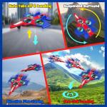 Motivekit Spider Mini Drone, Foam Remote Control Airplane for Kids, 2.4GHz RC Jet with LED Lights, 360° Stunt Flips and Rolls, Easy to Fly Toy Plane Gift for 8 9 10 12+ Year Old Boys Girls