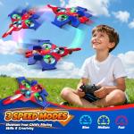 Motivekit Spider Mini Drone, Foam Remote Control Airplane for Kids, 2.4GHz RC Jet with LED Lights, 360° Stunt Flips and Rolls, Easy to Fly Toy Plane Gift for 8 9 10 12+ Year Old Boys Girls