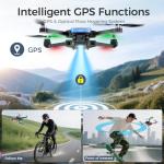 GPS Drones with 4K Camera for Adults with HD Screen on Controller and Follow Me Mode,Long Flight Time and Distance,Transmission and GPS Auto Return,G10 RC Quadcopter Easy fly for Beginner and Kids,Under 249g