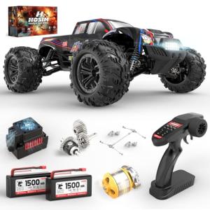 Hosim 1/10 RC Cars for Adults 62+KMH, Brushless Remote Control Car Fast, 2S Bettery RC Monster Trucks 4X4 Waterproof Off Road