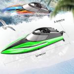 BEZGAR Remote Control Boat, 2 Pack12 inch RC Boat with Case– Auto-Flip, 30 KPH Fast Speed, 8-Shaped Mode & LED Lights – Waterproof Racing Boats for Pools, Lakes, Oceans (Adults & Teens)