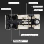 ARRIS WPL D14 RC Drift Car 1/10 4WD Off Road Truck 2.4 GHz Remote Control 4x4 Kei Truck with 280 Motor, Proportional Throttle & Steering, Hobby Grade Vehicle RTR for Adults