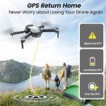 WeFone Drones with Camera for Adults 4k, WF31 GPS RC Drone FPV Foldable Quadcopter for Beginner with Brushless Motor, 5G Wi-Fi Transmission, Auto Return, Follow Me, Waypoints, 50 Min Flight Time