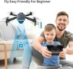 Drone with Camera 1080P with Brushless Motor Drone for Beginner, Long Fly Time, One Key Take Off/Land, RC Quadcopter Toys Gifts for Boys Men Birthday Gifts (Orange)