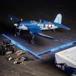 RCkuler Volantexrc Brushless RC Planes, F4U Corsair 4 Channel RTF RC Airplane Fighter, 6-Axis Gyro wiih 3 Flight Modes, One-Key Aerobatic, Wingspan 500mm Fuselage 396mm, Ideal Park Flyer