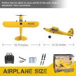 VOLANTEXRC RC Plane Trainer Sport Cub 3CH Remote Control Airplane with Prop Saver, 6-Axis Gyro Stabilizer & 3 Modes to Fly, Radio Controlled Aircraft RTF for Beginners, Kids and Adults (400mm,Yellow)