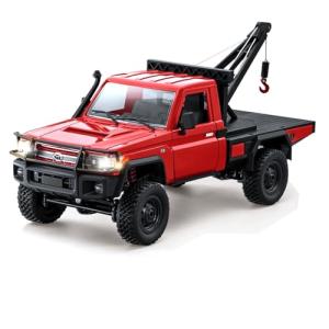SVERTIBO 1/12 RC Crane Truck, MN-82T LC79 RTR RC Crawler, 4WD Off-Road Tow Car RTR 2.4GHz RC Pick-up Trail Truck for Adults Hobby Toys (Red)