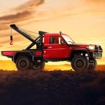 SVERTIBO 1/12 RC Crane Truck, MN-82T LC79 RTR RC Crawler, 4WD Off-Road Tow Car RTR 2.4GHz RC Pick-up Trail Truck for Adults Hobby Toys (Red)