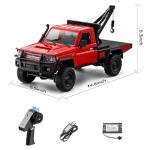 SVERTIBO 1/12 RC Crane Truck, MN-82T LC79 RTR RC Crawler, 4WD Off-Road Tow Car RTR 2.4GHz RC Pick-up Trail Truck for Adults Hobby Toys (Red)