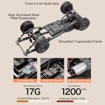 SVERTIBO 1/12 RC Crane Truck, MN-82T LC79 RTR RC Crawler, 4WD Off-Road Tow Car RTR 2.4GHz RC Pick-up Trail Truck for Adults Hobby Toys (Red)