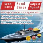 CRESEAPRODUCTS High Speed RC Fishing Bait Boat for Ocean Lake Fishing, 500M Range, 4.5KG Load, Cruise Control