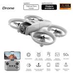 RC Small Drone with Dual Cameras, Propeller Guard, Altitude Hold, One-Key Takeoff, 3D Flips, 2 Batteries, Intelligent Obstacle Avoidance, Remote Control Helicopter Airplane, Hovering, APP Control, LED Lights, for Beginners FPV Palm Takeoff Mini Quadcopter (Gray)