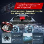 CRESEAPRODUCTS High Speed RC Fishing Bait Boat for Ocean Lake Fishing, 500M Range, 4.5KG Load, Cruise Control