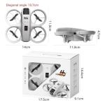 RC Small Drone with Dual Cameras, Propeller Guard, Altitude Hold, One-Key Takeoff, 3D Flips, 2 Batteries, Intelligent Obstacle Avoidance, Remote Control Helicopter Airplane, Hovering, APP Control, LED Lights, for Beginners FPV Palm Takeoff Mini Quadcopter (Gray)