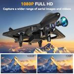 4DRC V31 RC Plane with Camera, Foam Remote Control Drones with Camera for Kids Adults 8-12 12-16, Remote Control Airplane Fighter Jet with Light, 360° Flip Fighter Jet Toy