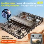 RC Drone with Camera, Follow Mode Auto Flight, Mini Foldable Quadcopter, Full Protective Mesh Propeller Guards, Crash-Resistant, Adjustable Speed, One-Key Takeoff/Landing, Remote Control Airplane UAV