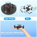 Drone with Camera 1080P HD, Remote Control Mini Drones for Kids and Adults, RC Quadcopter with One-Key Takeoff/Landing, Altitude Hold, 3D Flip, Gesture Selfie, 2 Batteries Drone for Boys and Beginners