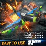 4DRC G8 Foam RC Plane Remote Control Airplane for Kids Adults, RC Airplane Helicopter Fighter Jet with 6-Axis Gyro, Light, Helicopter Plane Toy Gifts for Adults Kids Beginners