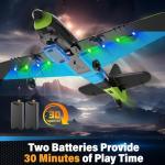 4DRC G8 Foam RC Plane Remote Control Airplane for Kids Adults, RC Airplane Helicopter Fighter Jet with 6-Axis Gyro, Light, Helicopter Plane Toy Gifts for Adults Kids Beginners