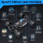 sanherb 1:18 Scale All Terrain RC Cars, 40 KPH High Speed 4WD Electric Vehicle with 2.4 GHz Remote Control, 4X4 Waterproof Off-Road Truck with Two Rechargeable Batteries