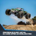 sanherb 1:18 Scale All Terrain RC Cars, 40 KPH High Speed 4WD Electric Vehicle with 2.4 GHz Remote Control, 4X4 Waterproof Off-Road Truck with Two Rechargeable Batteries