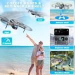 Drones with Camera for Adults 4K, FPV Drone, 248g, RC Plane GPS Drone with Auto Return, GPS Follow, Waypoint Fly, 5G Transmission, Gesture Control, Brushless Motor, 2 Batteries, 46Mins Flight