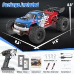 Scientoy 1/16 RC Cars 45 KPH, 4WD All Terrain High Speed Remote Control Car, Offroad RC Truck with 2 Rechargeable Batteries, 60 Mins Runtime, 2.4GHz Fast RC Cars for Adults, Kids and Boys Gifts