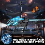 BotZilla RC Helicopter, Remote Control Helicopter for Kids & Adults, 7+1 LED Light Modes, Altitude Hold, One-Key Start/Land and Auto Hover, Remote Control Toy for Ages 8+ Boys Girls