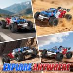 Scientoy 1/16 RC Cars 45 KPH, 4WD All Terrain High Speed Remote Control Car, Offroad RC Truck with 2 Rechargeable Batteries, 60 Mins Runtime, 2.4GHz Fast RC Cars for Adults, Kids and Boys Gifts
