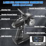 Scientoy 1/16 RC Cars 45 KPH, 4WD All Terrain High Speed Remote Control Car, Offroad RC Truck with 2 Rechargeable Batteries, 60 Mins Runtime, 2.4GHz Fast RC Cars for Adults, Kids and Boys Gifts