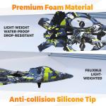 BEZGAR HQ057X RC Fighter Airplane丨Mini Drone Remote Control Jet Plane Stunt Drone for Adults & Kids Toy with Light Gift for Kids Beginner Blue