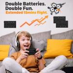 BEZGAR HQ057X RC Fighter Airplane丨Mini Drone Remote Control Jet Plane Stunt Drone for Adults & Kids Toy with Light Gift for Kids Beginner Blue