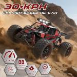 Scientoy 1:14 Remote Control Car, 30+KM/H High Speed All Terrain RC Cars for Boys Age 8-12, 2.4 GHz Off-Road RC Truck, Ideal Gifts for Adults Kids with 2 Rechargeable Batteries