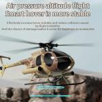 Dodoore Remote Control Helicopter, C189 MD500 RC Helicopter Model, 1/28 Scale 4CH Single-Rotor Helicopters with 6-Axis Gyro and Brushless Motor, 2.4GHz RC Aircraft for Adults, 2 Batteries (Camouflage)