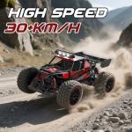 Scientoy 1:14 Remote Control Car, 30+KM/H High Speed All Terrain RC Cars for Boys Age 8-12, 2.4 GHz Off-Road RC Truck, Ideal Gifts for Adults Kids with 2 Rechargeable Batteries