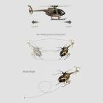 Dodoore Remote Control Helicopter, C189 MD500 RC Helicopter Model, 1/28 Scale 4CH Single-Rotor Helicopters with 6-Axis Gyro and Brushless Motor, 2.4GHz RC Aircraft for Adults, 2 Batteries (Camouflage)