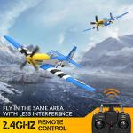 ANTSIR Remote Control Airplane P51 Mustang, 4 Channel RC Plane with 6-Axis Gyro, WW2 Warbird Aerobatic Fighter Glider Park Flyer Gift for Adults & Kids Age 12+
